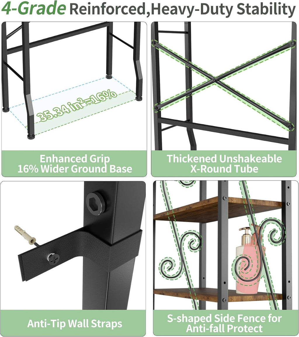 4-Tier Adjustable Over Toilet Storage Rack