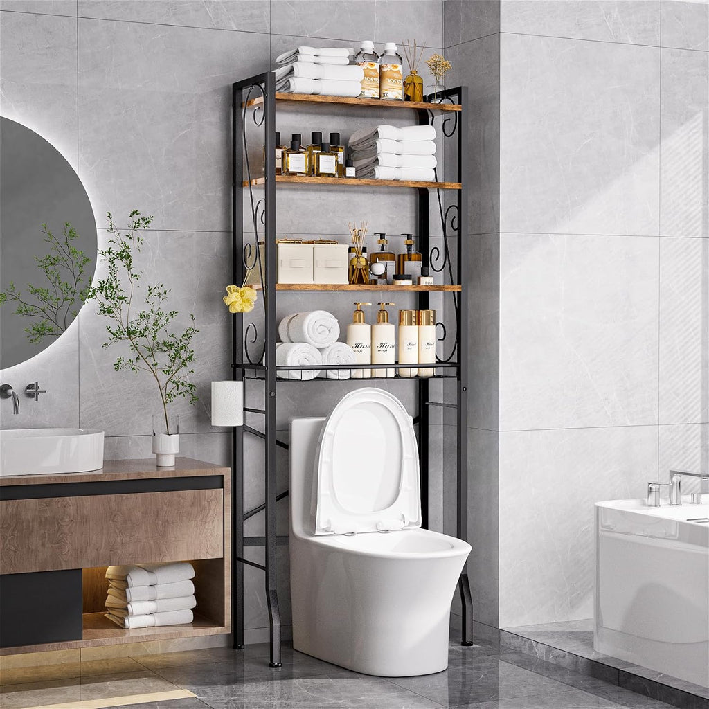 4-Tier Adjustable Over Toilet Storage Rack